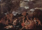 Nicolas Poussin Bacchanal with a Lute-Player china oil painting artist